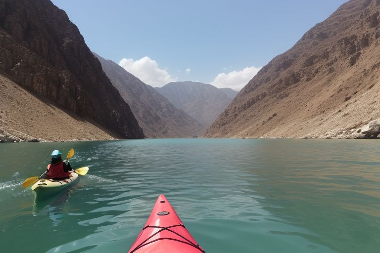 Kayaking on the serene turquoise waters of Hatta Dam
